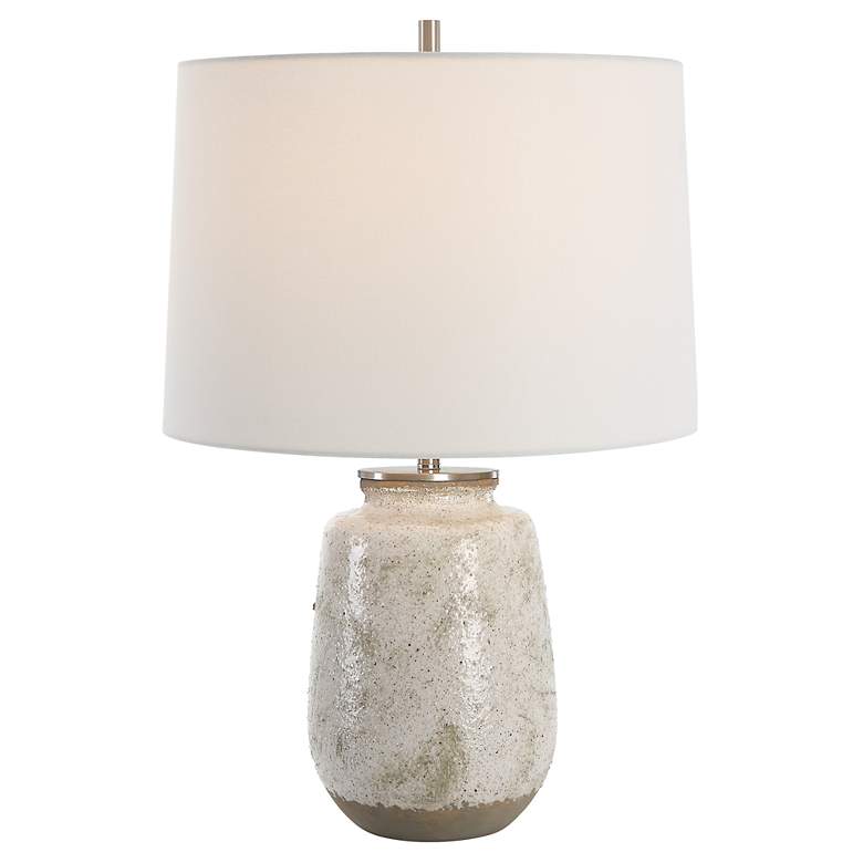 Image 2 Uttermost Medan Taupe and Dove Gray Ceramic Table Lamp