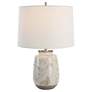 2_Uttermost Medan Taupe and Dove Gray Ceramic Table Lamp