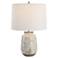 Uttermost Medan Taupe and Dove Gray Ceramic Table Lamp