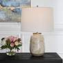 1_Uttermost Medan Taupe and Dove Gray Ceramic Table Lamp