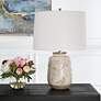 3_Uttermost Medan Taupe and Dove Gray Ceramic Table Lamp more views