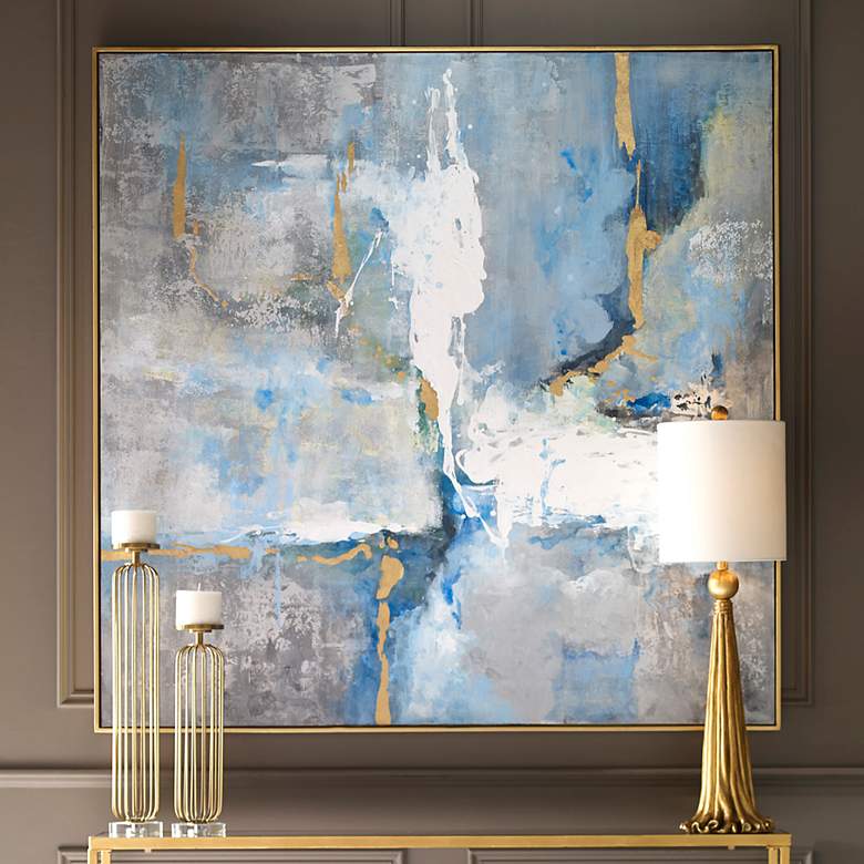 Image 1 Uttermost Meditation 61" Square Framed Canvas Wall Art