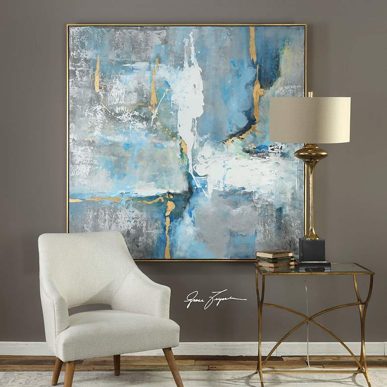 Image 3 Uttermost Meditation 61" Square Framed Canvas Wall Art more views