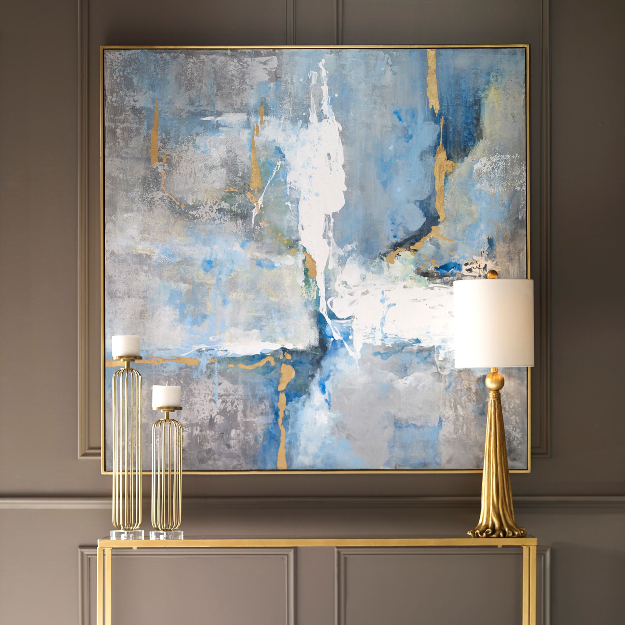Image 6 Uttermost Meditation 61" Square Framed Canvas Wall Art more views
