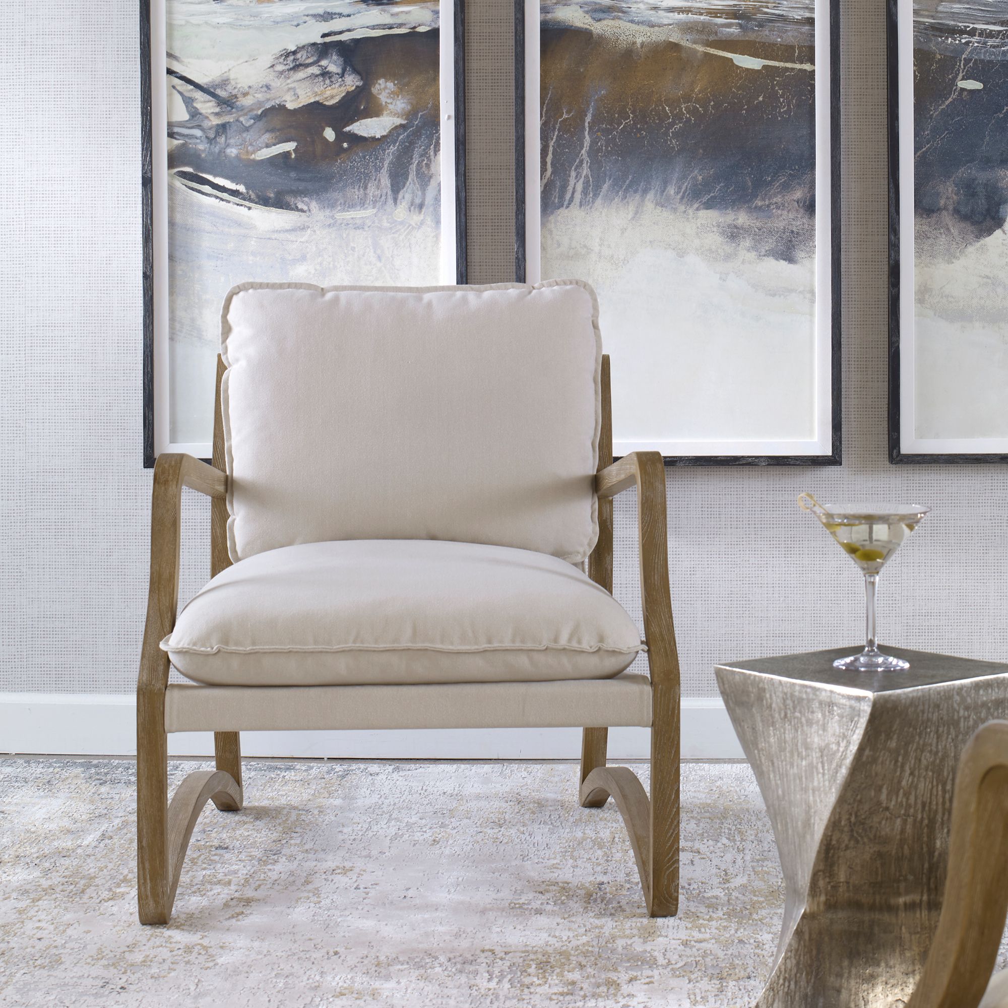 Image 3 Uttermost Melora Natual Accent Chair more views