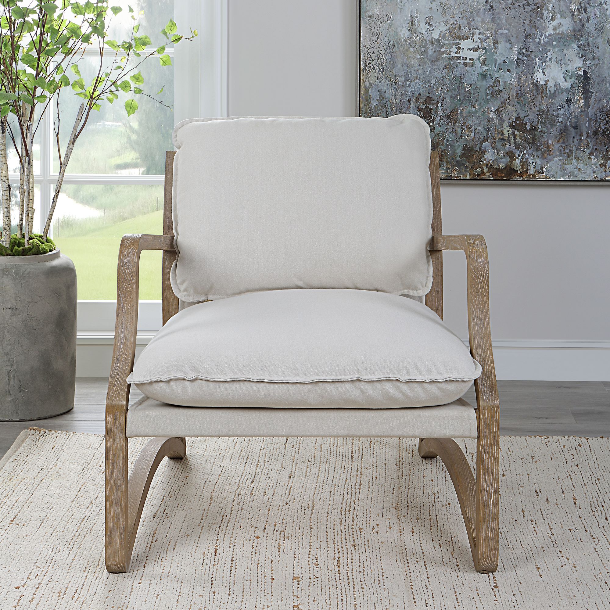 Image 5 Uttermost Melora Natual Accent Chair more views