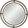 Uttermost Melville Rust Black 36 1/4" Round Wall Mirror