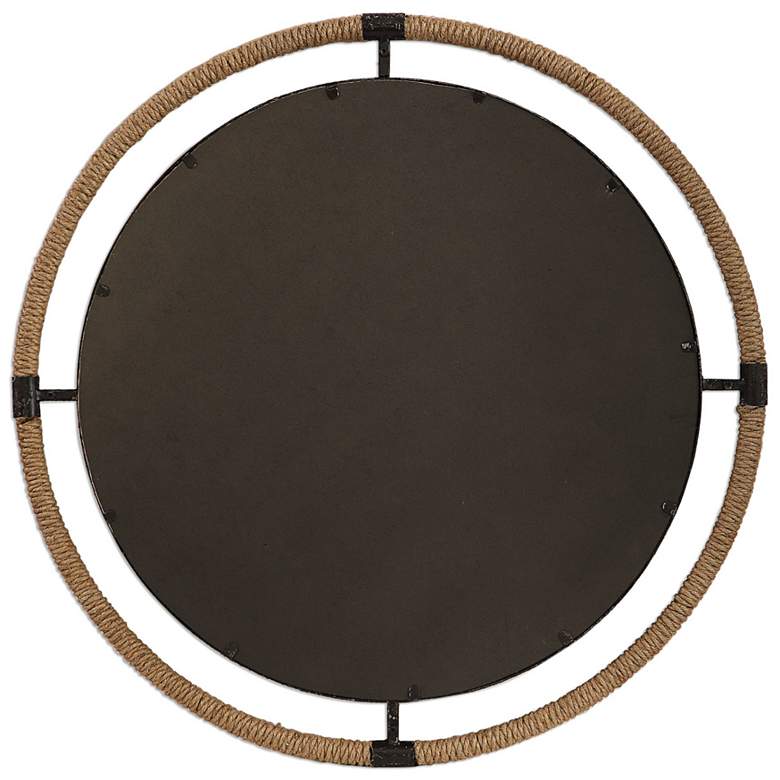 Image 5 Uttermost Melville Rust Black 36 1/4" Round Wall Mirror more views