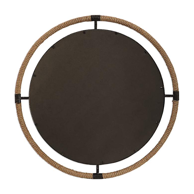 Image 6 Uttermost Melville Rust Black 36 1/4" Round Wall Mirror more views