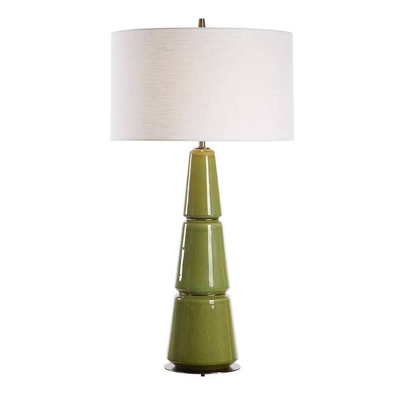 Image 2 Uttermost Mendell 39 1/2" High Green Ceramic Table Lamp