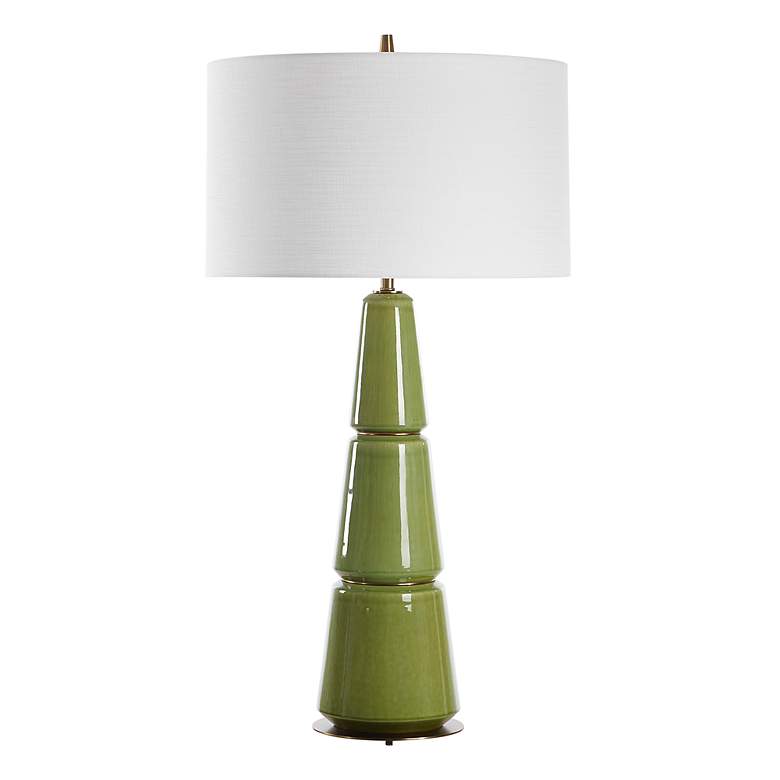 Image 4 Uttermost Mendell 39 1/2" High Green Ceramic Table Lamp more views