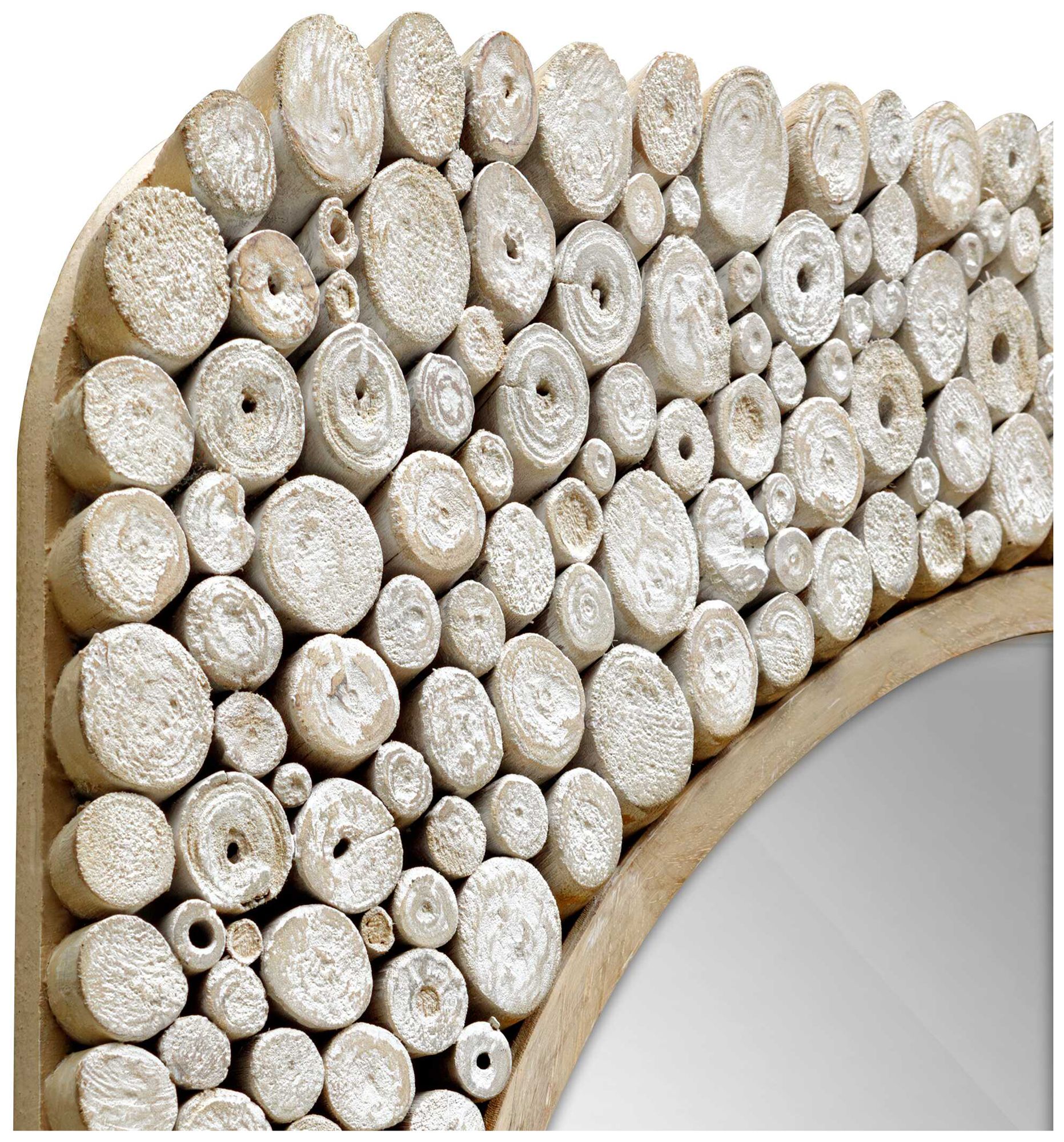 Image 3 Uttermost Merak 36 1/4" Square Teak Wood Wall Mirror more views