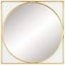 Uttermost Meri Glossy Gold Leaf 34" Square Wall Mirror