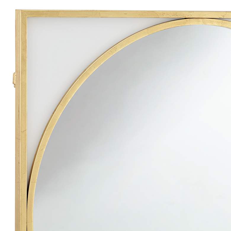 Image 3 Uttermost Meri Glossy Gold Leaf 34" Square Wall Mirror more views
