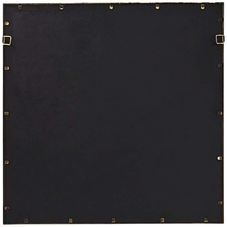 Image 6 Uttermost Meri Glossy Gold Leaf 34" Square Wall Mirror more views