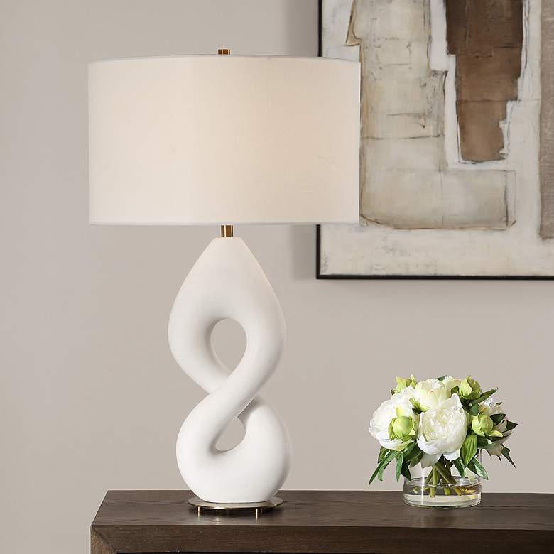 Image 1 Uttermost Meridian 29" High Ivory Table Lamp