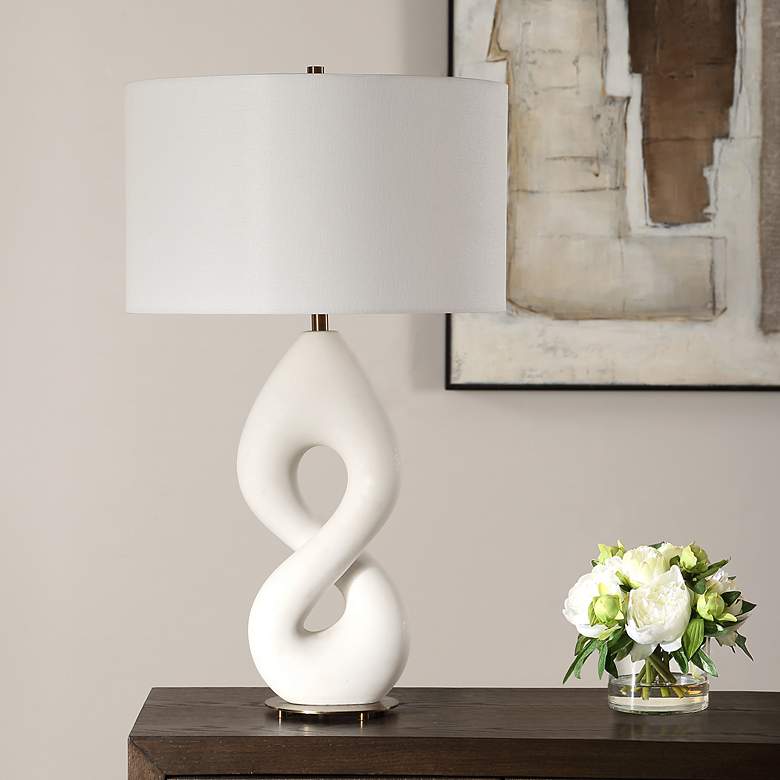 Image 3 Uttermost Meridian 29" High Ivory Table Lamp more views
