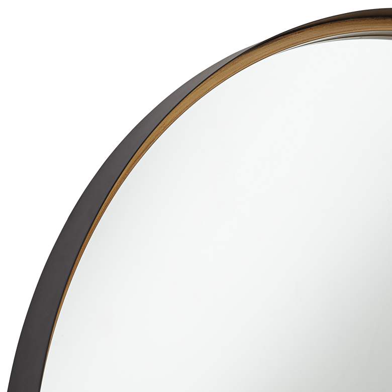 Image 3 Uttermost Meridian Black and Gold 34" Round Wall Mirror more views