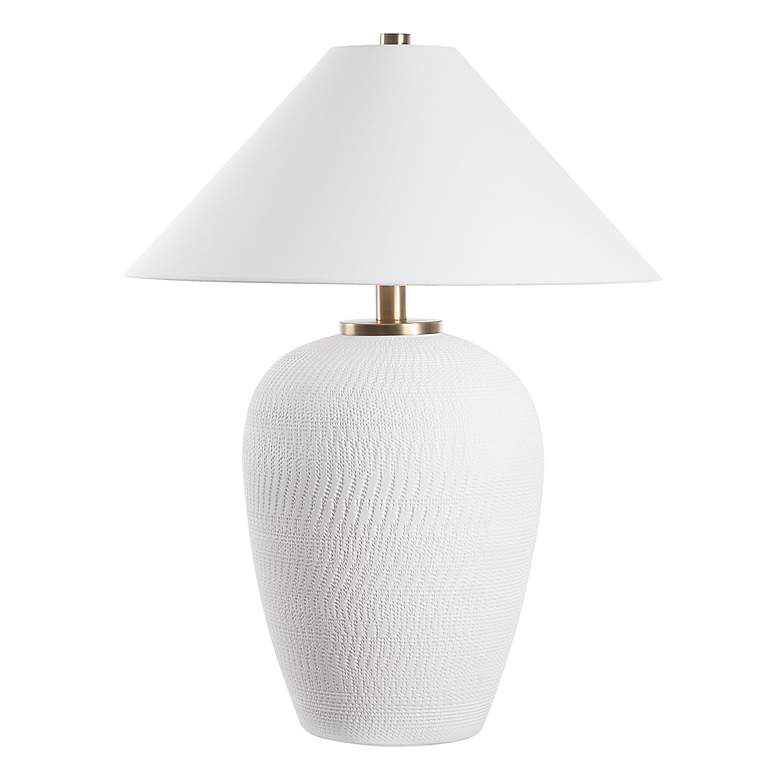 Image 4 Uttermost Merriton 33" High Matte White Ceramic Table Lamp more views