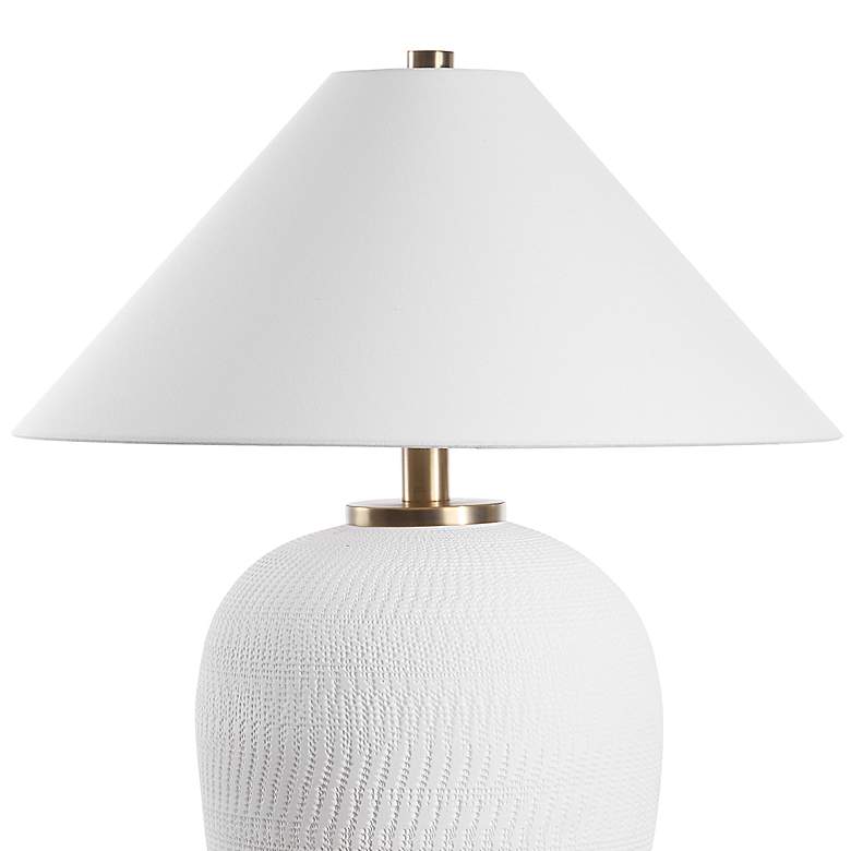 Image 5 Uttermost Merriton 33" High Matte White Ceramic Table Lamp more views