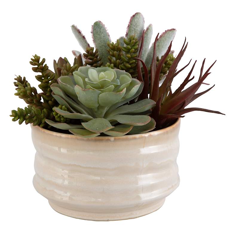 Image 2 Uttermost Mesa 10" Wide Faux Succulents in Pot
