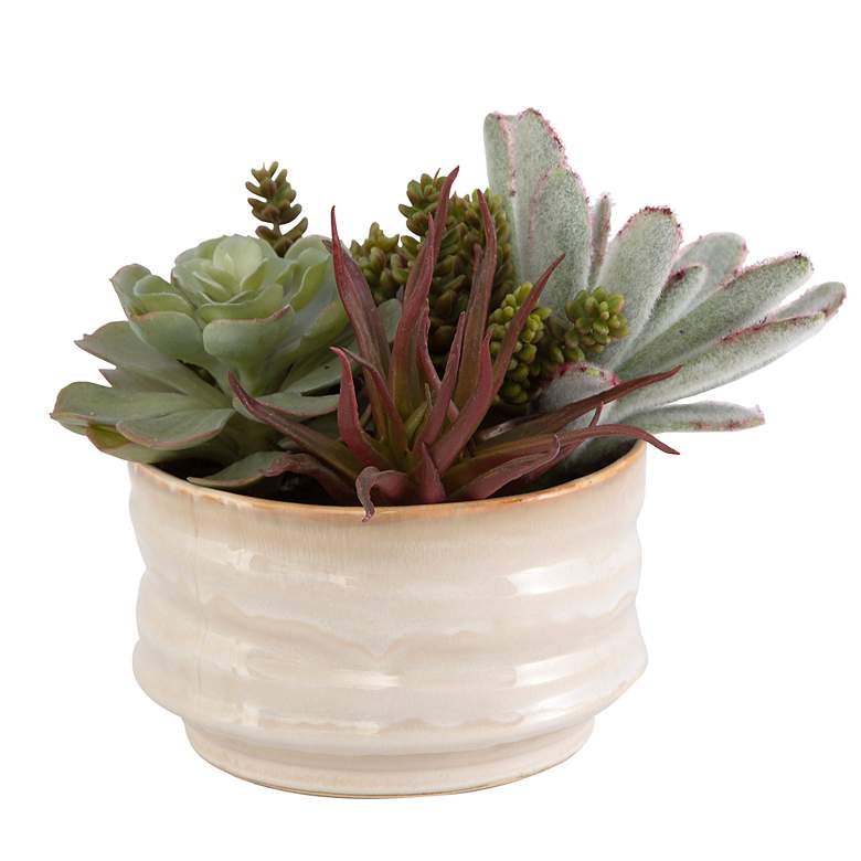 Image 4 Uttermost Mesa 10" Wide Faux Succulents in Pot more views
