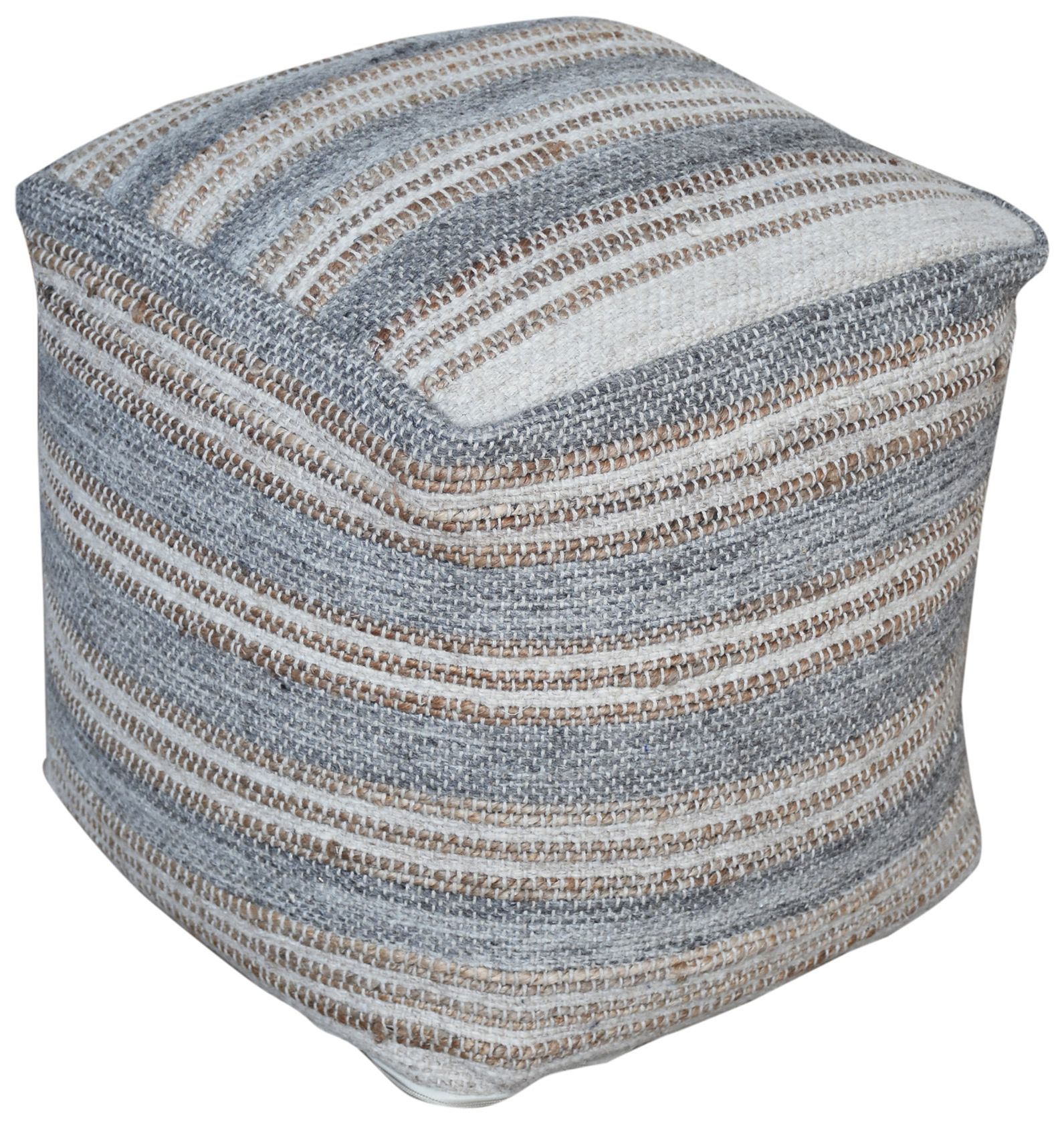 Image 2 Uttermost Mesick 18-in Handwoven Gray Pouf