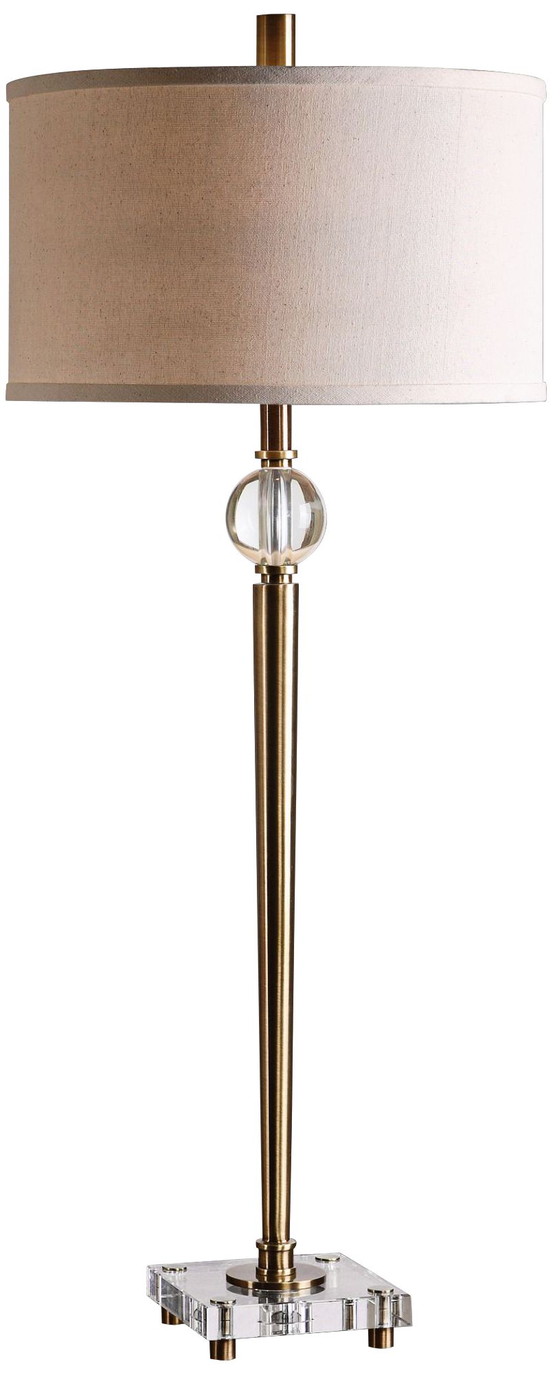 Uttermost Mesita Brushed Brass Metal Table Lamp 7W430 Lamps Plus