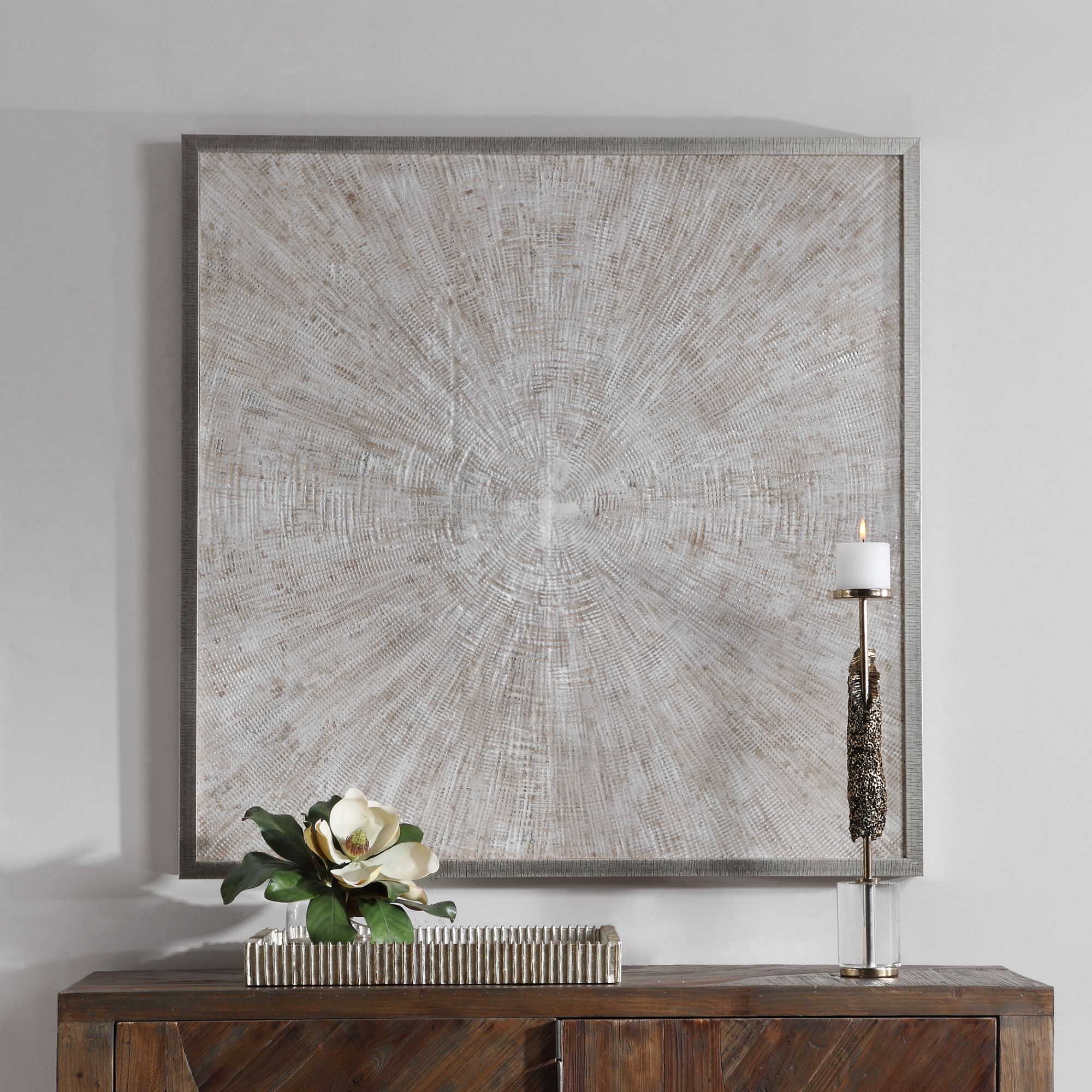 Uttermost Mesmerize 42 3/4" Square Framed Canvas Wall Art in scene