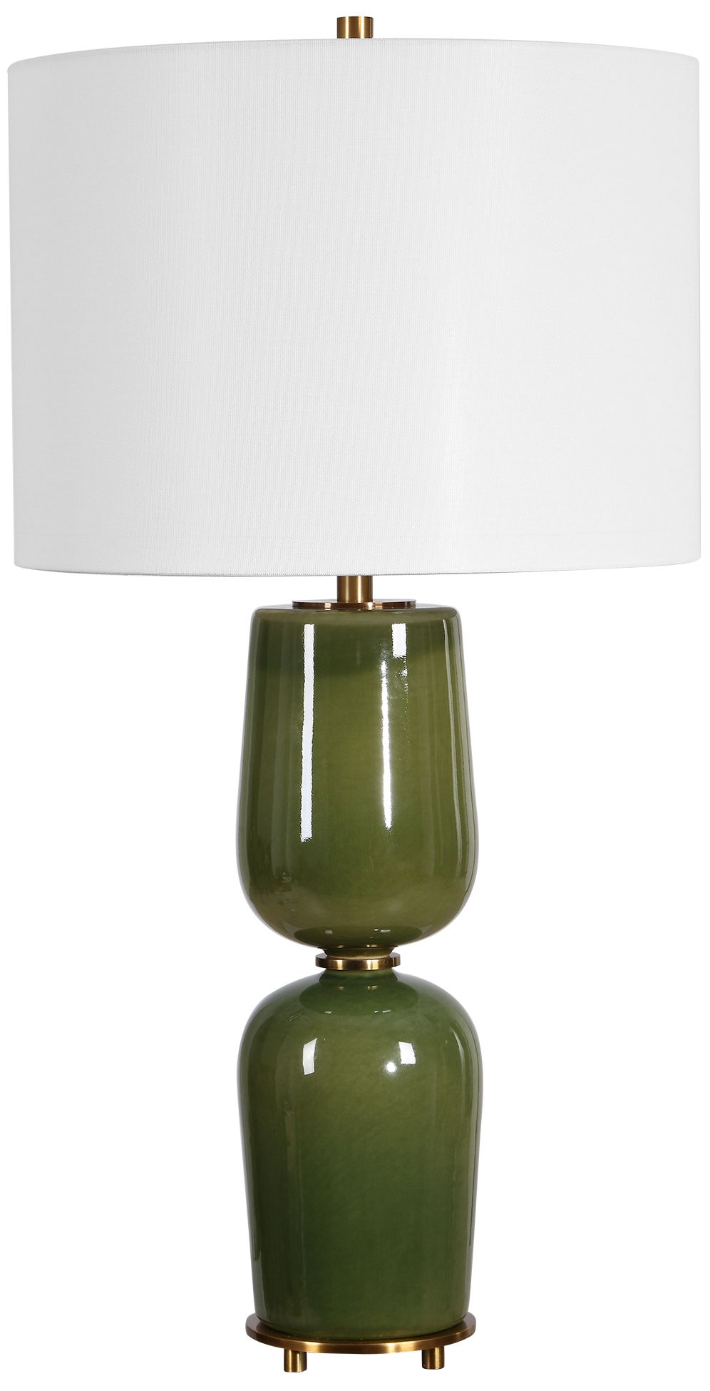 Image 4 Uttermost Meyer 27" Green Ceramic Table Lamp more views
