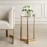 3_Uttermost Midas 14"W Antique Gold and Crystal Accent Table more views