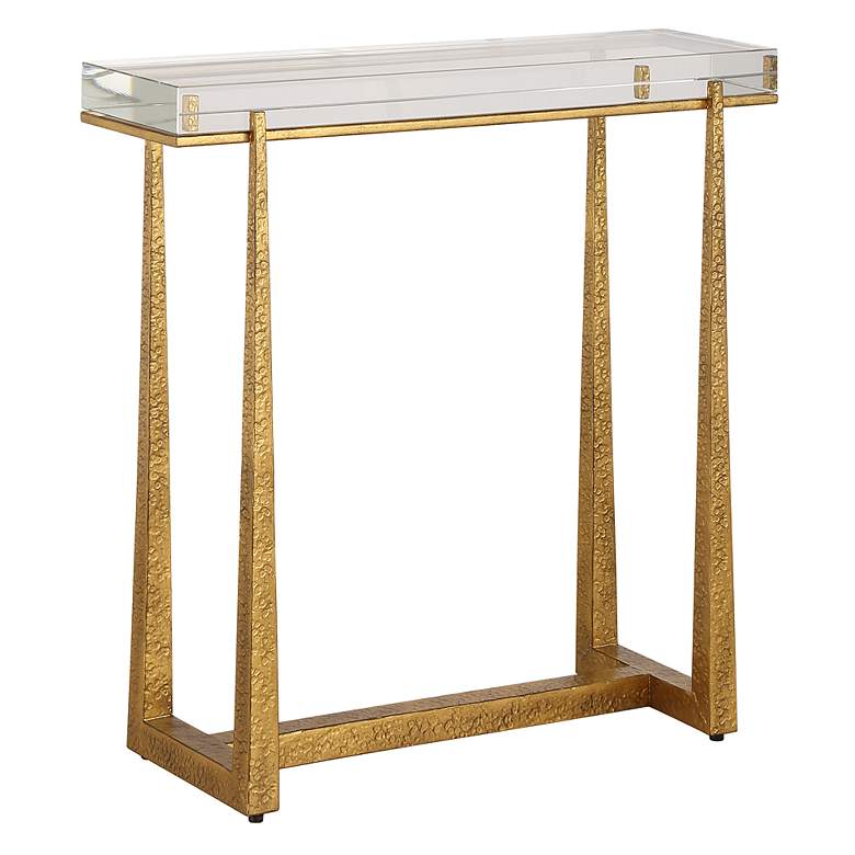 Image 5 Uttermost Midas 24" Wide Antique Gold Accent Table more views