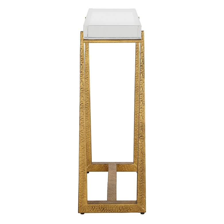 Image 6 Uttermost Midas 24" Wide Antique Gold Accent Table more views
