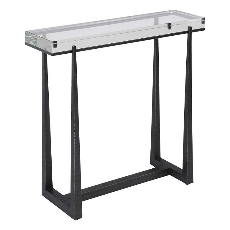 Image 3 Uttermost Midas 24" Wide Textured Dark Bronze Accent Table