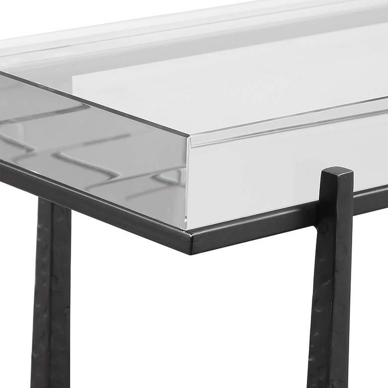 Image 6 Uttermost Midas 24" Wide Textured Dark Bronze Accent Table more views
