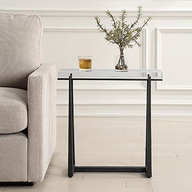 Uttermost Midas 24" Wide Textured Dark Bronze Accent Table