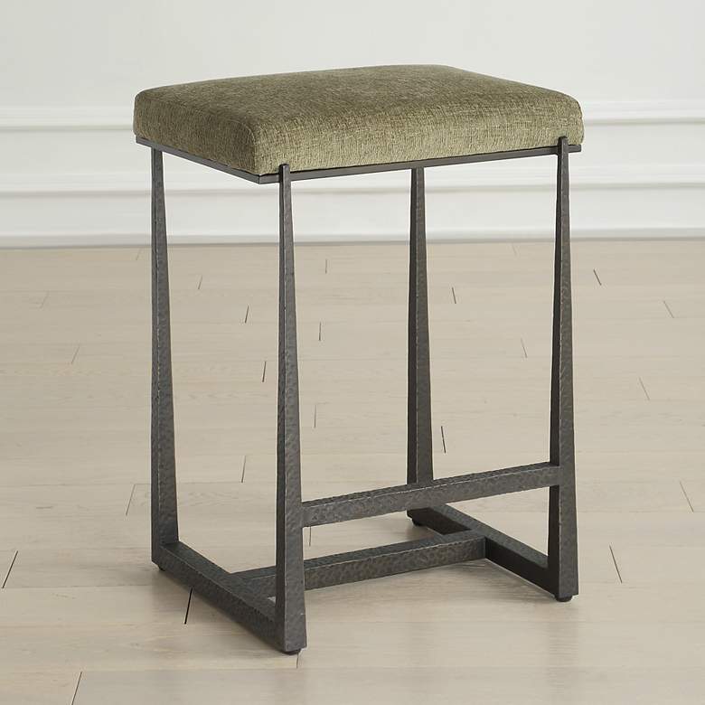 Image 1 Uttermost Midas 26" Bronze and Moss Counter Stool
