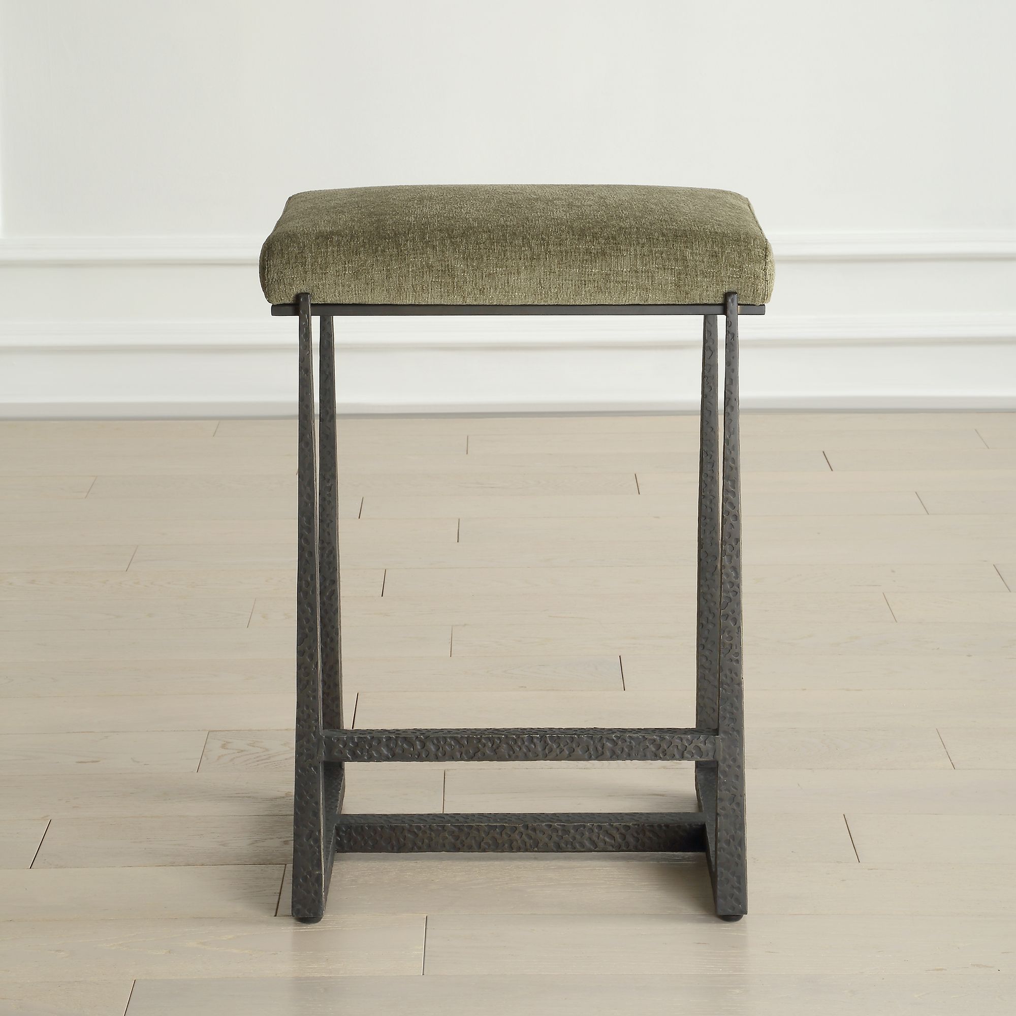 Image 3 Uttermost Midas 26" Bronze and Moss Counter Stool more views