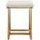 Uttermost Midas 26" Gold and Beige Counter Stool