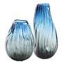 2_Uttermost Midnight Horizon Ombre Blue 2-Piece Glass Vase Set