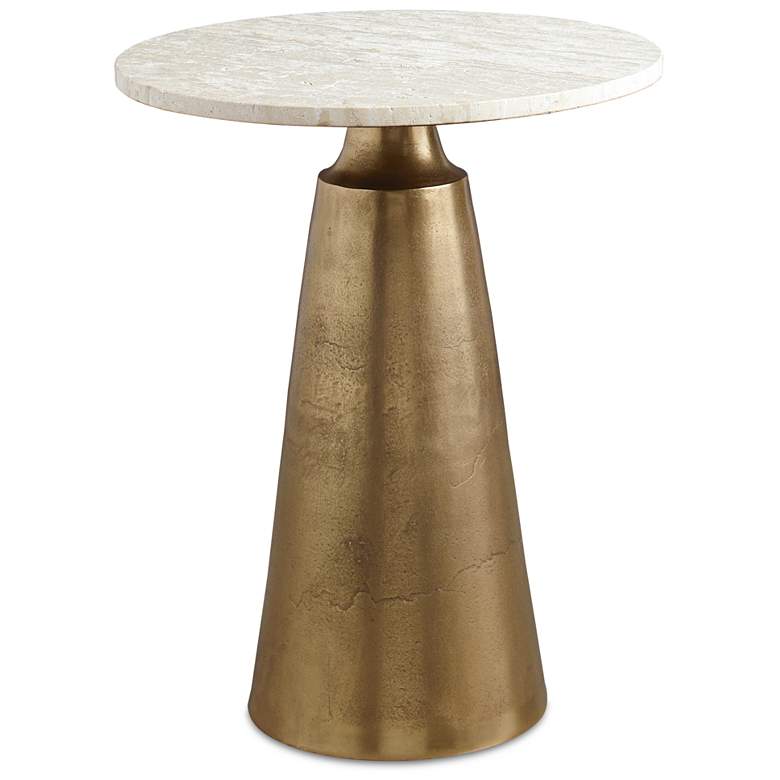 Image 1 Uttermost Midsummer 20" Wide Antique Brass Accent Table
