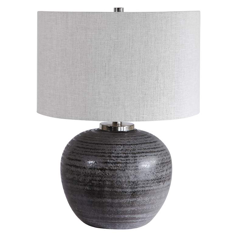 Image 3 Uttermost Mikkel Charcoal Glaze Accent Table Lamp more views