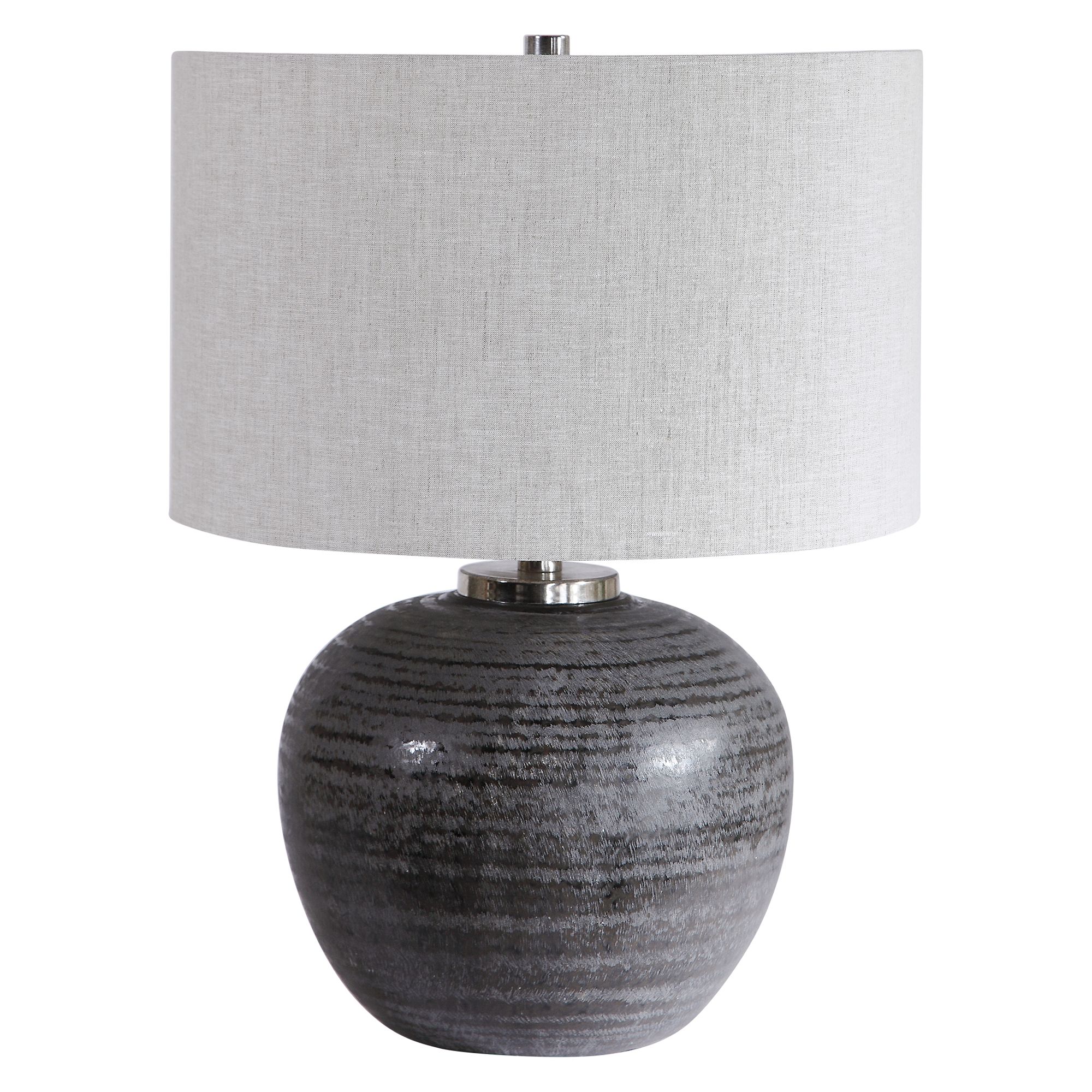 Image 3 Uttermost Mikkel Charcoal Gray Ceramic Table Lamp more views