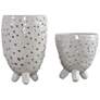 Uttermost Milla Crackled Ivory Decorative Vases Set of 2