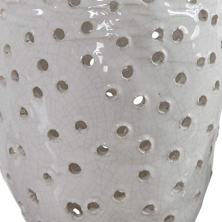 Image 3 Uttermost Milla Crackled Ivory Decorative Vases Set of 2 more views