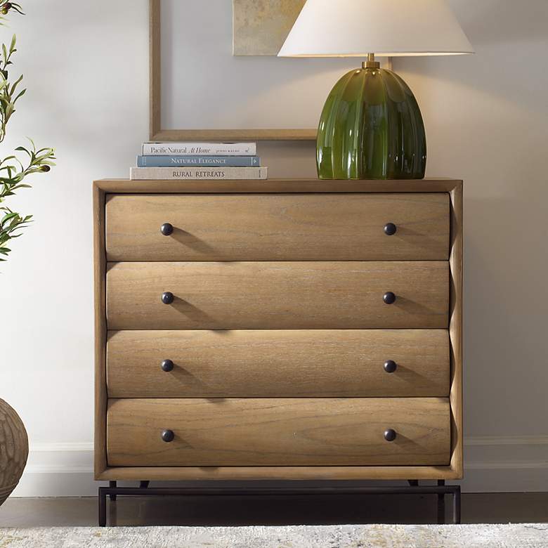 Image 1 Uttermost Millard 4 Drawer Mindi Wood Chest
