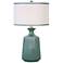Uttermost Millers Teal-Glaze Ribbed Ceramic Table Lamp