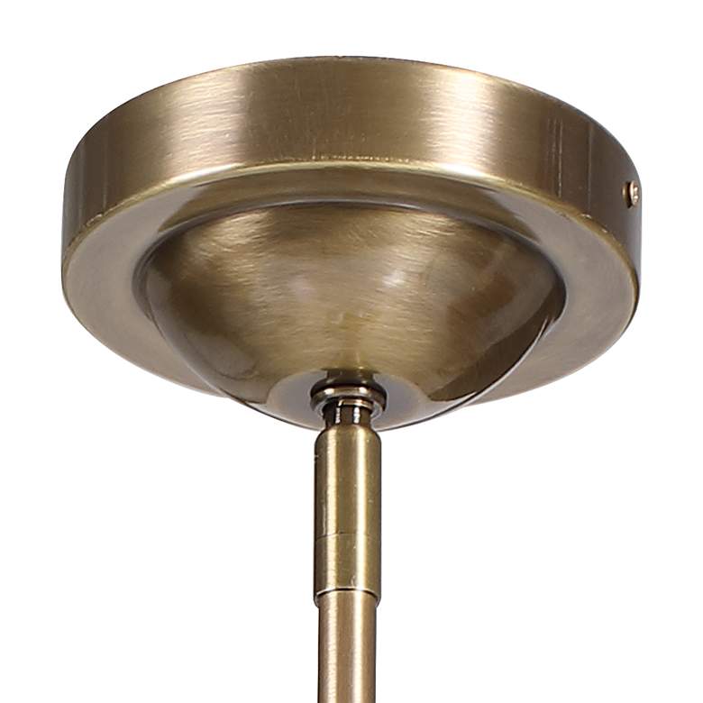 Image 7 Uttermost Mimas 13" Wide Antique Brass Pendant Light more views