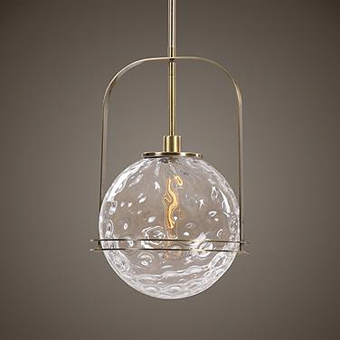 Uttermost Mimas 13" Wide Antique Brass Pendant Light