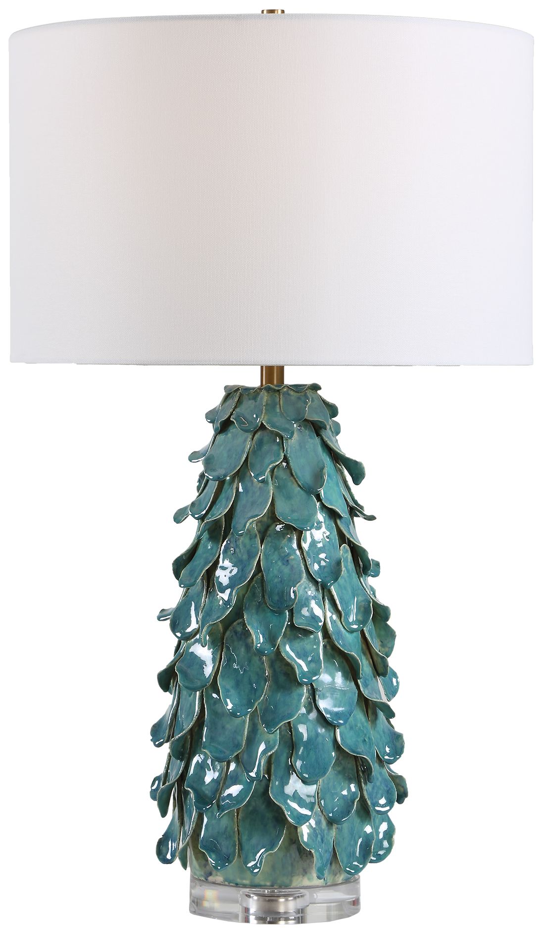 Image 2 Uttermost Mina 27 1/2" Blue Ceramic Table Lamp
